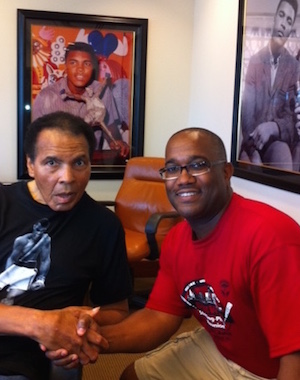 Muhammad Ali with Edward Hightower in 2011.