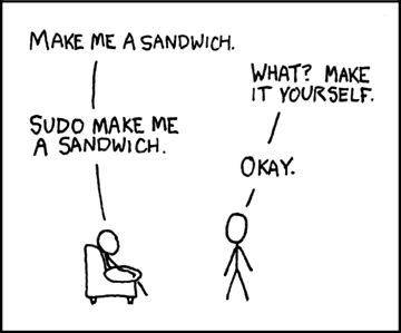 Sudo, illustrated by XKCD.com.