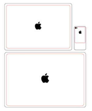 MacBook laser engraving alignment template