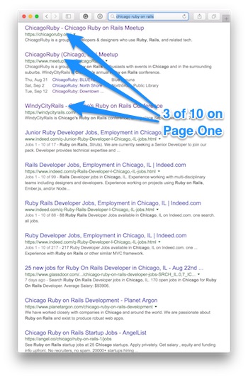 Google Chicago Ruby on Rails