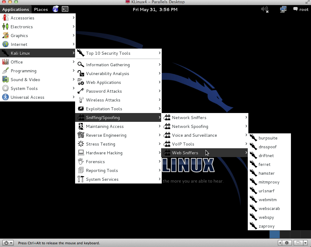 Kali Linux Security Tools