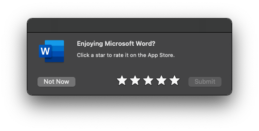 macOS Microsoft Review Request
